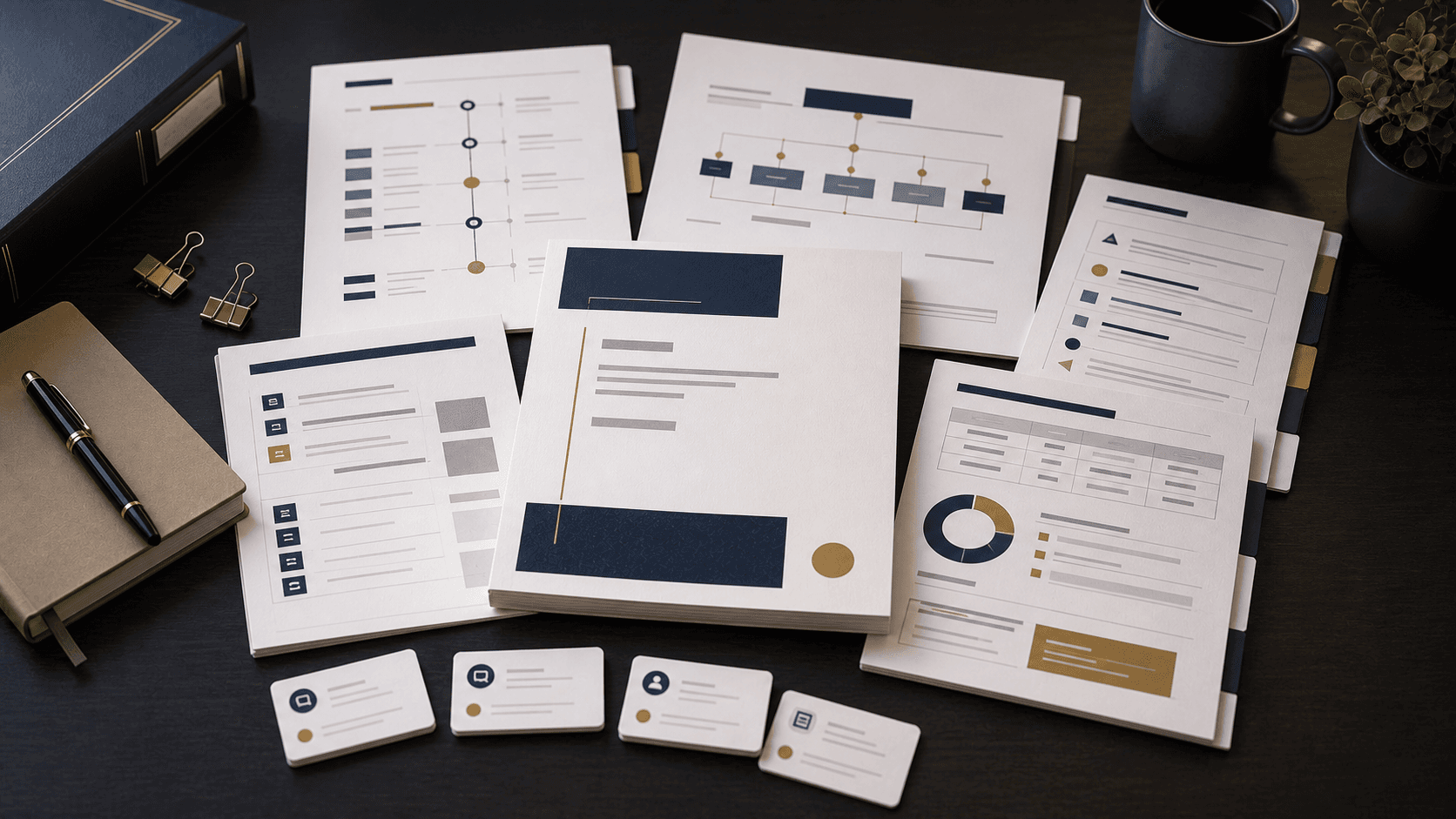 Printed clarity package deliverables: timeline, issue map, and case intelligence report
